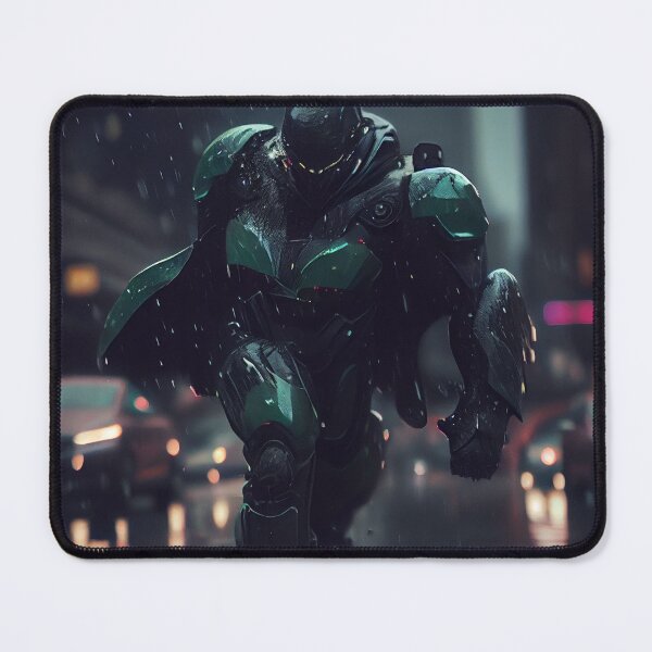 Item preview, the greenbat in mechsuit in the rain designed and sold by deecosta.