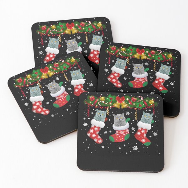 Item preview, Chartreux Cat In Christmas Sock Funny Cat Lover Gift designed and sold by EstherDoyle.