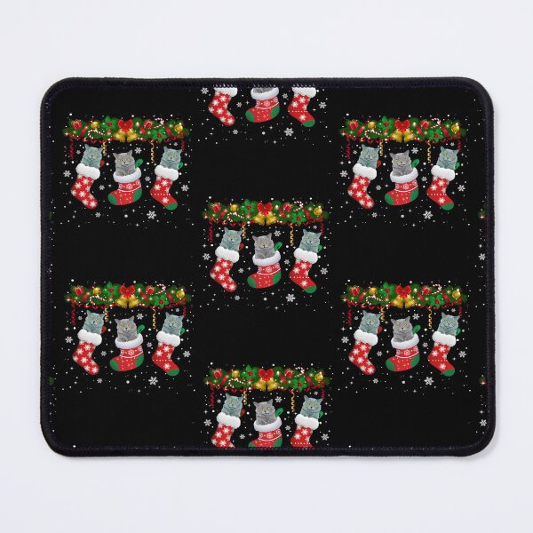 Item preview, Chartreux Cat In Christmas Sock Funny Cat Lover Gift designed and sold by EstherDoyle.