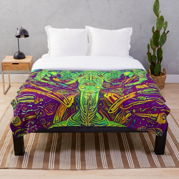 Item preview, Long Neck Psychedelic Alien designed and sold by FantasyAIArt.