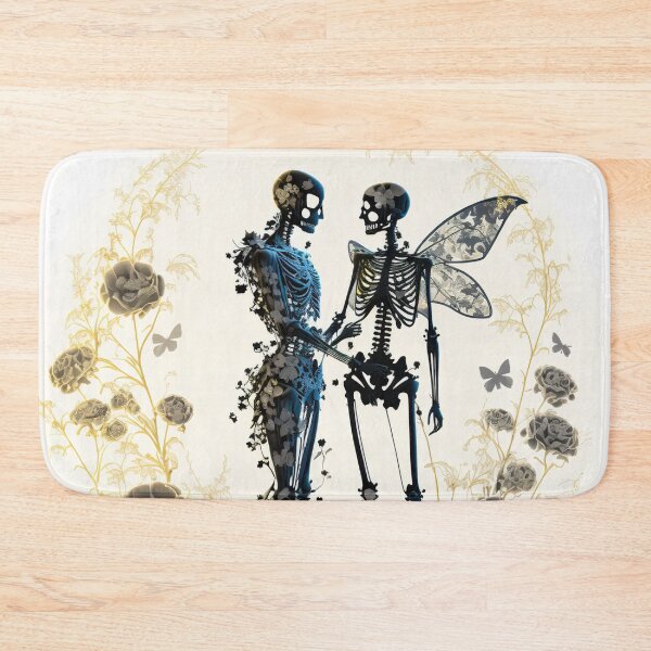 Item preview, Skeleton Couple in Love Holding Hands Valentines, Wedding, Anniversary, Birthday Funny Gift  designed and sold by CoyoteStudio.