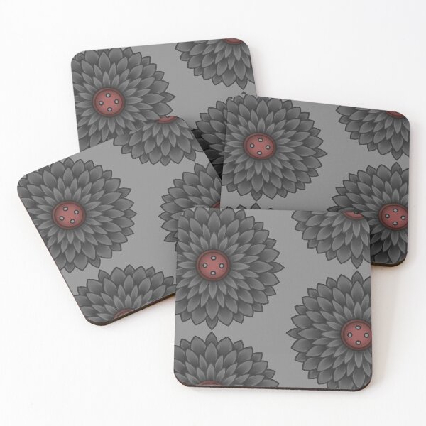 Item preview, BUTTON FLOWER ‘Dahlia’ (black) designed and sold by emmafdc.