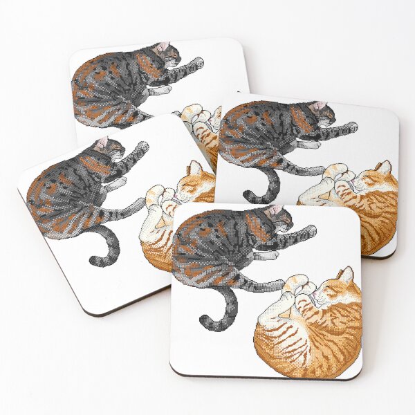Item preview, Gray cat and yellow tabby cat designed and sold by Gdeene.