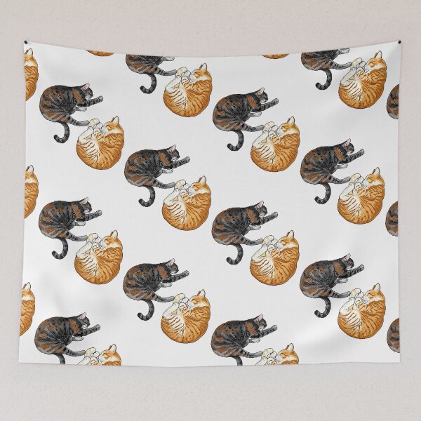 Item preview, Gray cat and yellow tabby cat designed and sold by Gdeene.