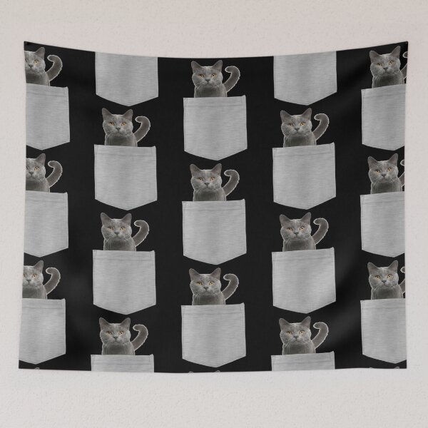 Item preview, Chartreux Cat In Your Pocket designed and sold by EstherDoyle.
