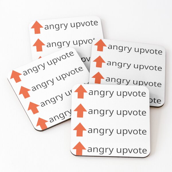 Item preview, angry upvote designed and sold by bobcrochets.