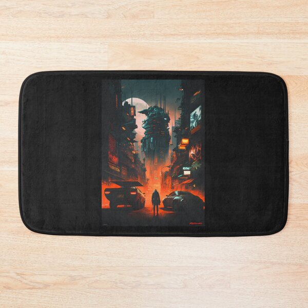 Item preview, Futuristic city cyberpunk designed and sold by ARTeez⭐️⭐️⭐️⭐️⭐️.