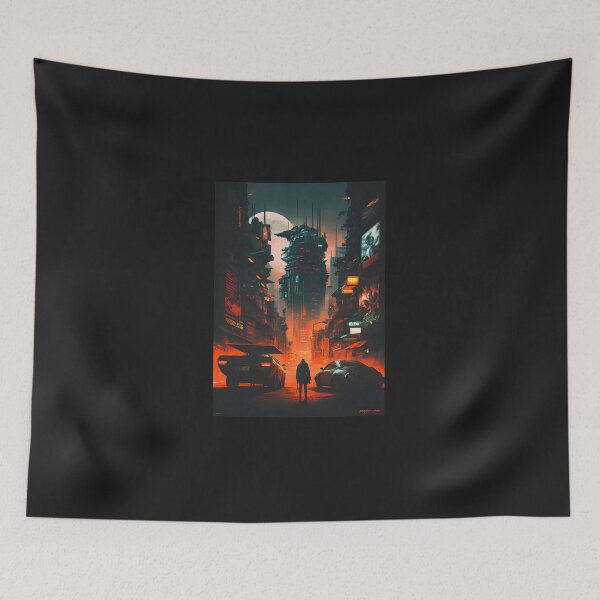 Item preview, Futuristic city cyberpunk designed and sold by ARTeez⭐️⭐️⭐️⭐️⭐️.
