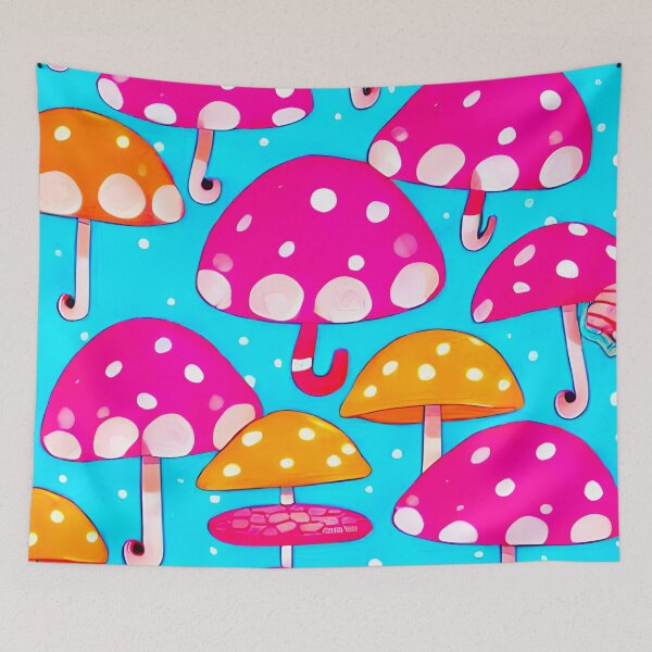Aperçu de l'œuvre Parapluies roses ciel bleu créée et vendue par TheBigBlue.