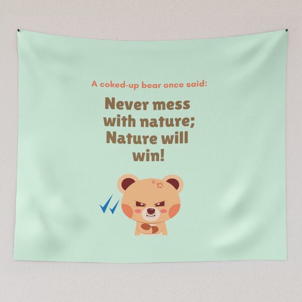 Item preview, Cocaine Bear Inspired Never Mess with Nature Say NO to Drugs Prevent Drug Abuse and Illicit Trafficking Drugs Awareness designed and sold by PositiveVibes26.
