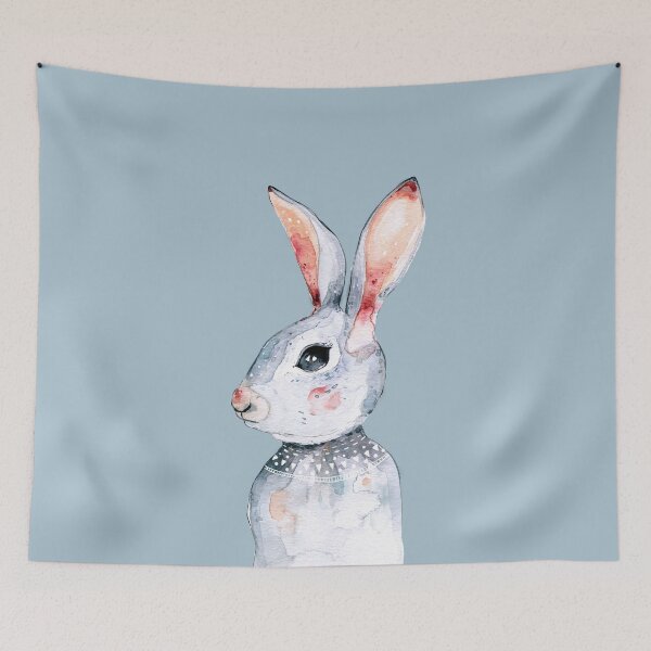 Item preview, Watercolor Bunny - Handpainted Nursery Wall Art designed and sold by lineosa.