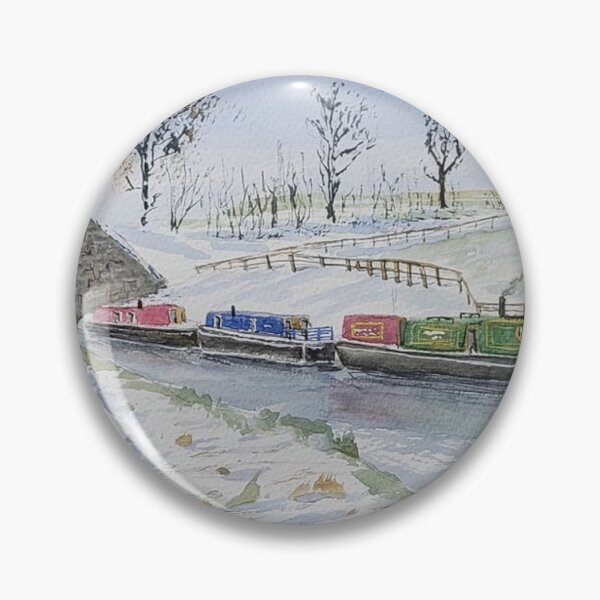 Aperçu de l'œuvre Péniche fluviale en hiver créée et vendue par lumuart.