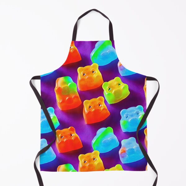 Item preview, Pretty Tiny Neon Gummy Bears - Seamless Pattern designed and sold by Chubuter.