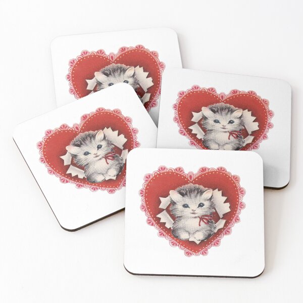 Item preview, Vintage cat with heart  designed and sold by Pixiedrop.