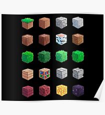 Minecraft Blocks Poster