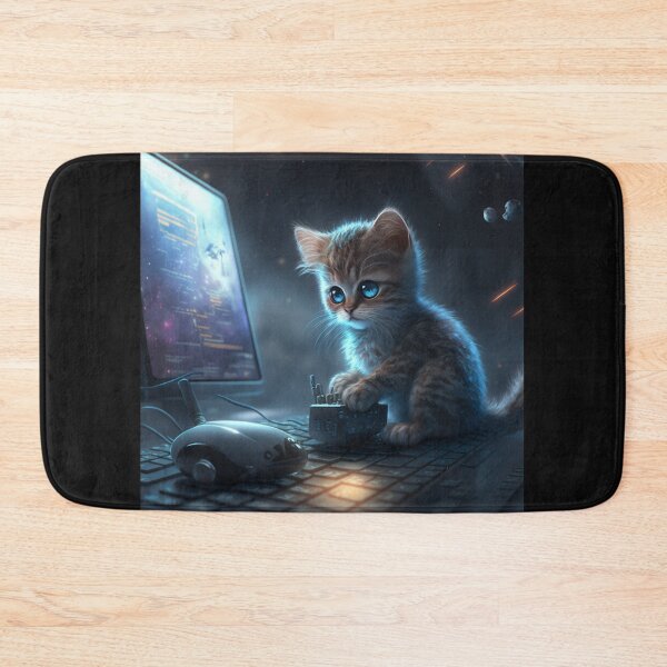 Item preview, Hacker kitten cyber designed and sold by ARTeez⭐️⭐️⭐️⭐️⭐️.