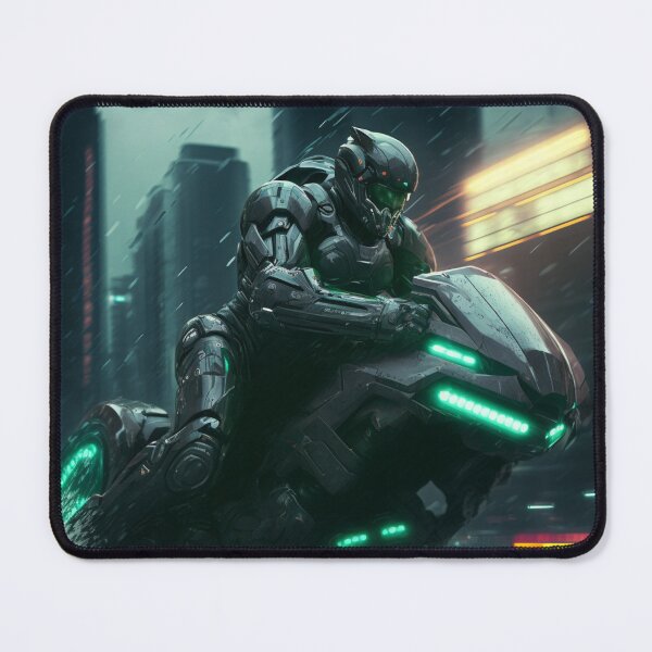 Item preview, the greenbat in mechsuit on hovercycle designed and sold by deecosta.