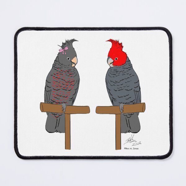 Item preview, Crazy Bird Lady with Gang Gang Cockatoos designed and sold by Laughing Parrot Studio.