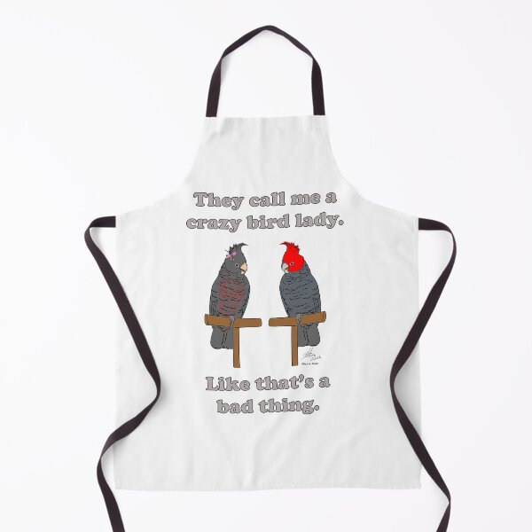 Item preview, Crazy Bird Lady with Gang Gang Cockatoos designed and sold by Laughing Parrot Studio.