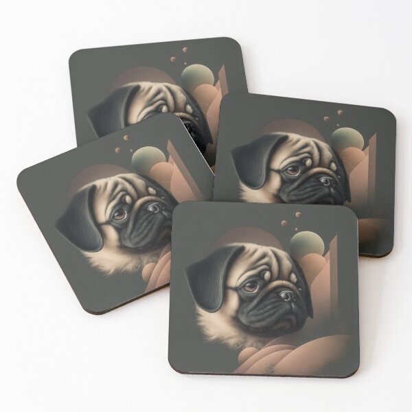 Item preview, Pug abstract image designed and sold by lokirick.