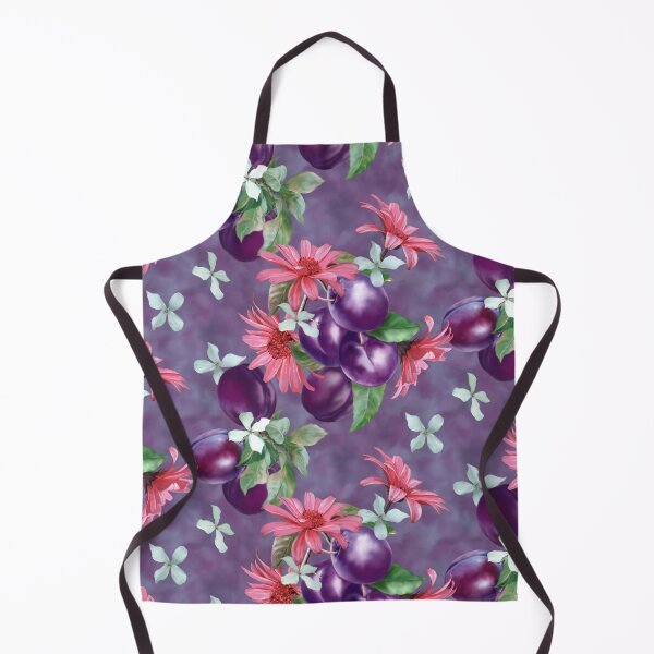 Item preview, Plums And Gerbera Seamless Repeated Pattern Design designed and sold by Tina Veenstra.