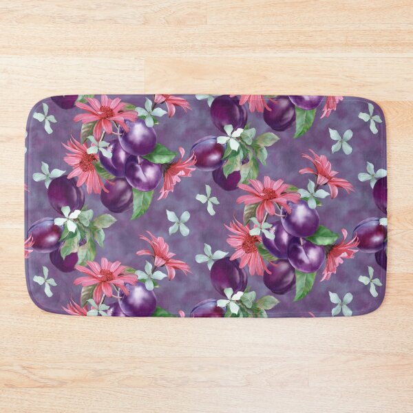 Item preview, Plums And Gerbera Seamless Repeated Pattern Design  designed and sold by Tina Veenstra.