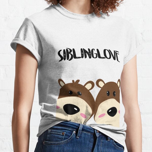 Twins teddy bears sibling love Classic T-Shirt