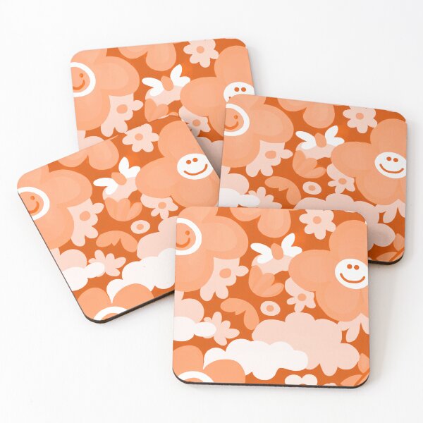 Item preview, Orange floral pattern designed and sold by Timegraf.
