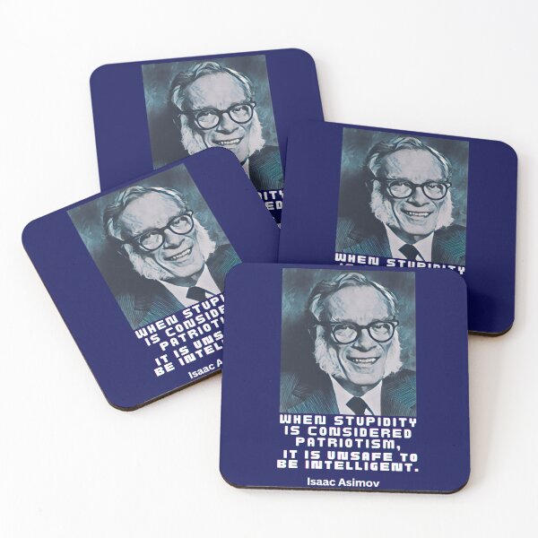Item preview, Isaac Asimov quote, white text designed and sold by artbleed.