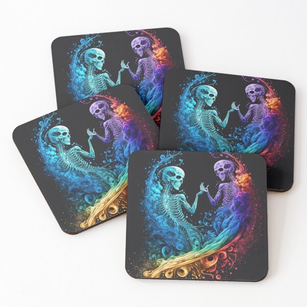 Item preview, Dancing Skeleton Couple in Love Holding Hands Valentines, Wedding, Anniversary, Birthday Funny Gift  designed and sold by CoyoteStudio.