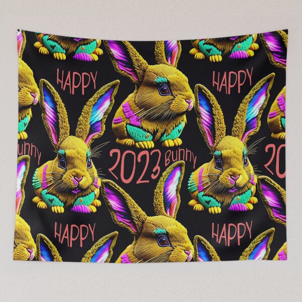Item preview, Everybunny golder rabbits bunnies Embroidered Pattern 13_S80 designed and sold by CreArtorium.