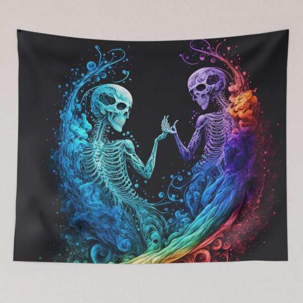 Item preview, Dancing Skeleton Couple in Love Holding Hands Valentines, Wedding, Anniversary, Birthday Funny Gift  designed and sold by CoyoteStudio.