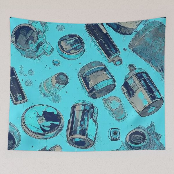 Item preview, Random Blue Containers designed and sold by Canadamarsworks.