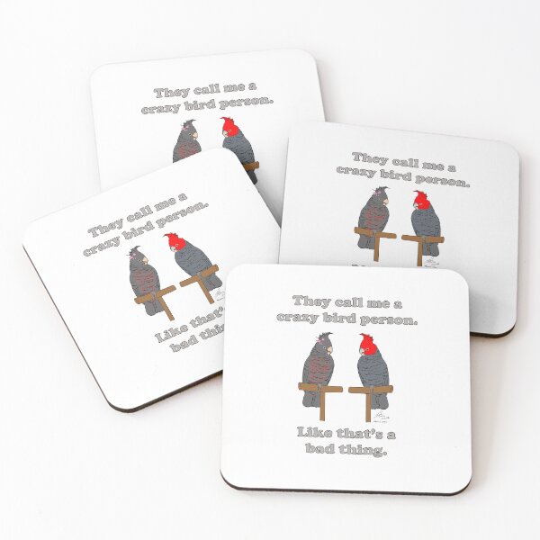 Item preview, Crazy Bird Person with Gang Gang Cockatoos designed and sold by Laughing Parrot Studio.