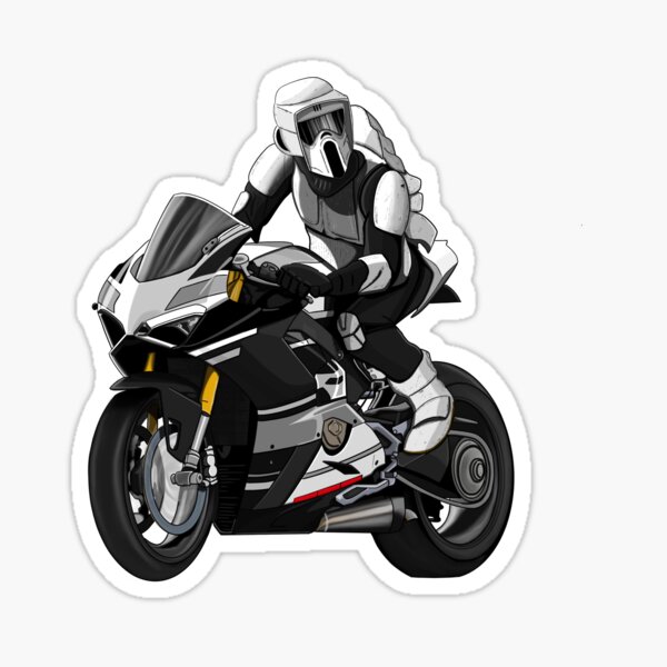 Trooper Racer Clone To Ride Motorcycle Sticker