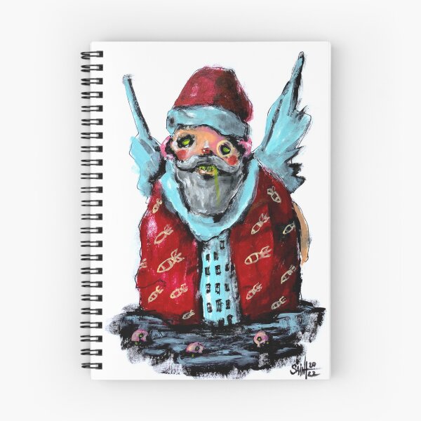 Item preview, Santa Zombie Mutant Horror Contemporary Abstract Acrylic Hand Drawing Colorful Painting Art designed and sold by Ruslan Aksenov.