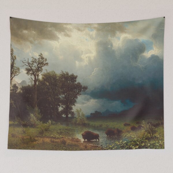 Item preview, Albert Bierstadt - Buffalo Trail, The Impending Storm designed and sold by Vintage Wall Art.