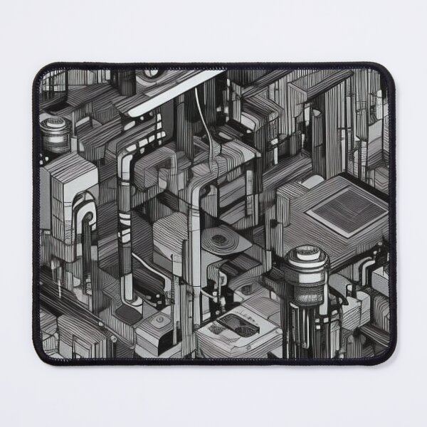 Item preview, Mechanical Patterns Container Connections, Black and White designed and sold by Canadamarsworks.