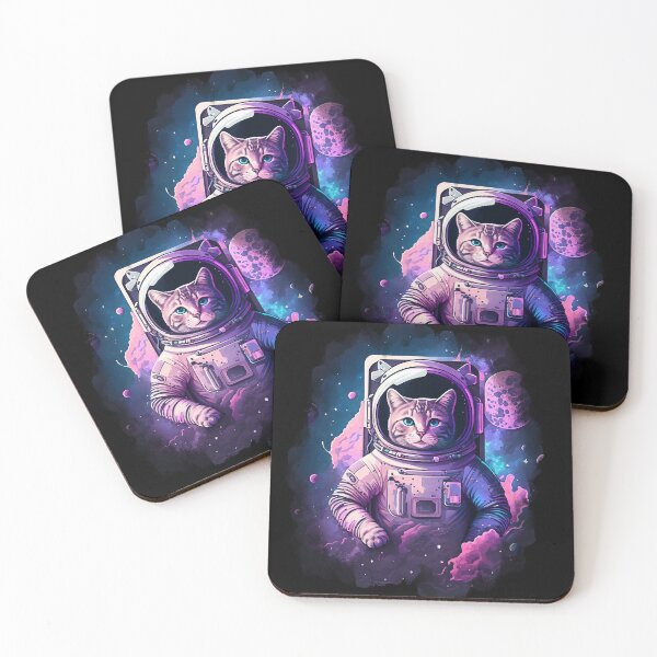 Item preview, Space Cat in Astronaut Helmet: Cute and Colorful Vector Art for Outer Space Lovers designed and sold by Rebekah Hartman.