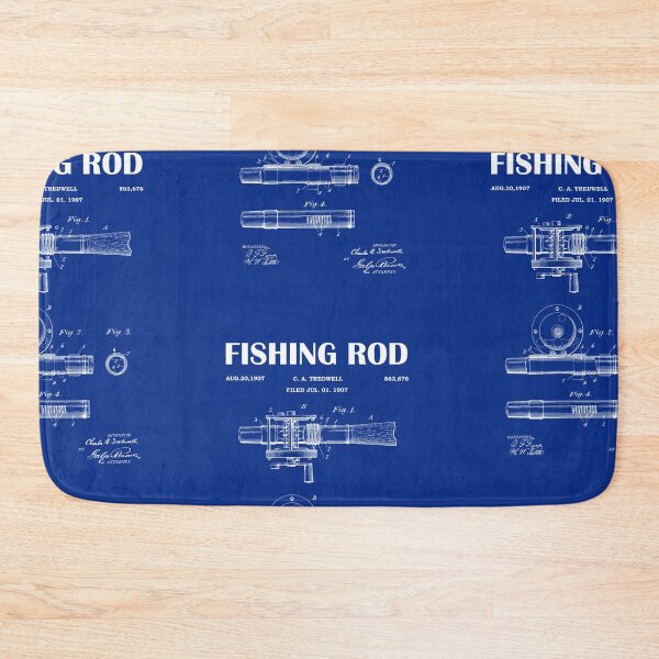 Item preview, 1907 Fishing Reel Patent - Fishing Rod patent blueprint- vintage drawing art- black chalkboard - green chalkboard designed and sold by ismdesigner.
