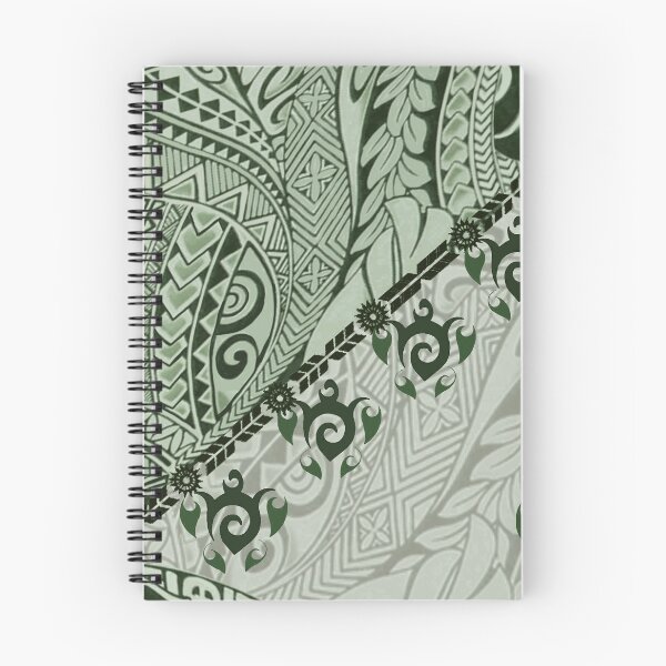 Item preview, Hawaiian Tapa Cloth: Green Honu and Monstera Fusion designed and sold by J Marielle Designs.