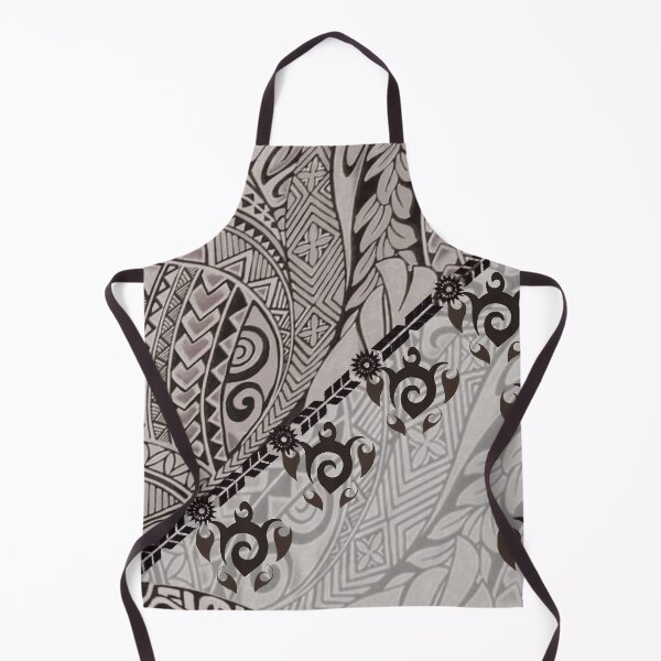 Item preview, Hawaiian Tapa Cloth: Taupe Honu and Monstera Fusion designed and sold by J Marielle Designs.