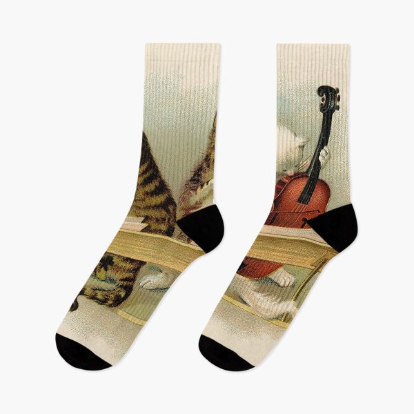 Item preview, Kittycat Trio, funny cats play musical instruments designed and sold by Glimmersmith.