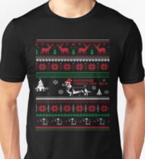 Dachshund through the snow christmas Unisex T-Shirt