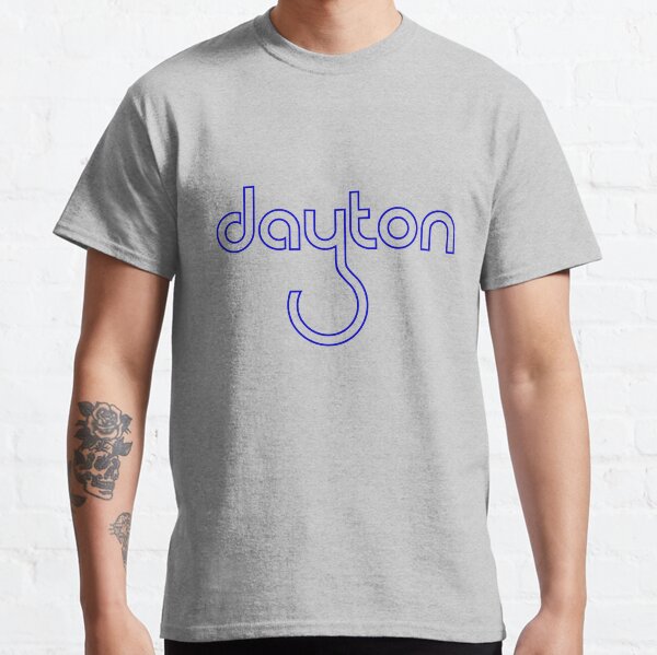 80s Dayton Football Logo - Blue Outline Classic T-Shirt