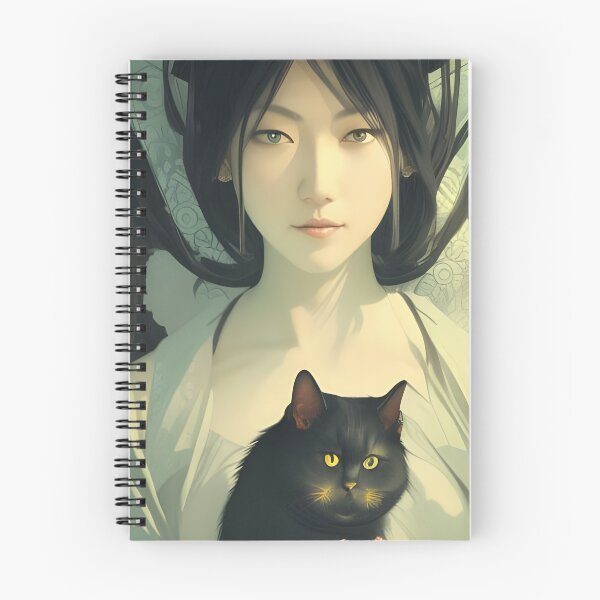 Item preview, Serene Companions - Japanese Woman and her Cat designed and sold by aviationpeople.
