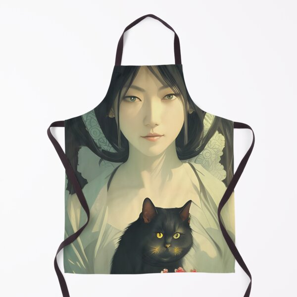 Item preview, Serene Companions - Japanese Woman and her Cat designed and sold by aviationpeople.