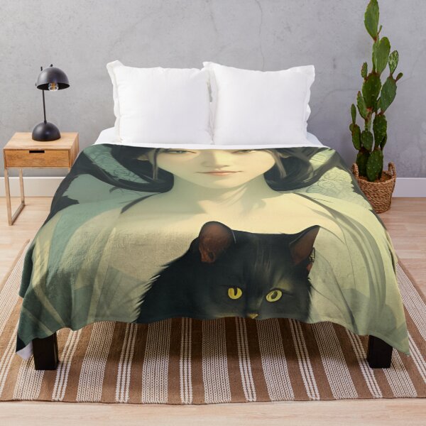Item preview, Serene Companions - Japanese Woman and her Cat designed and sold by aviationpeople.