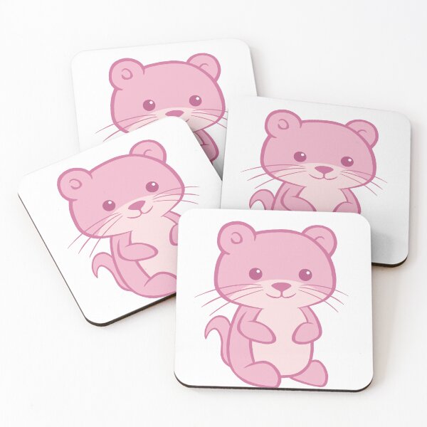 Item preview, Happy Otter (Pink) designed and sold by cloudysheepart.