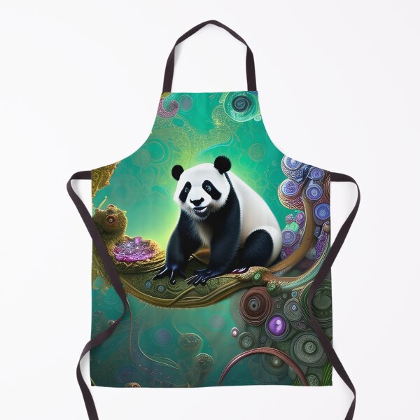 Item preview, Panda Bear Relaxing in a Mystical Forest Filled with Gems designed and sold by GearGirlNJ.